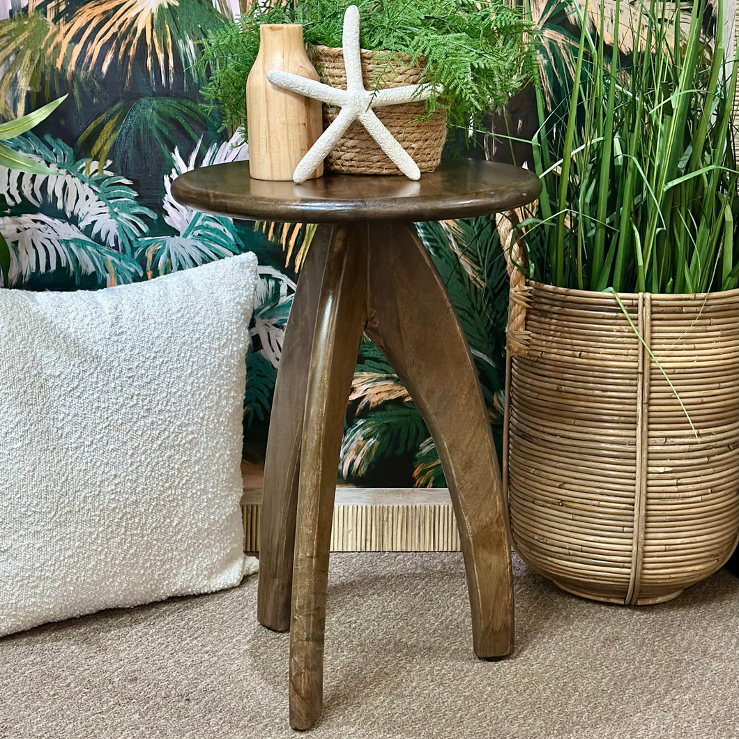 Chestnut Round Side Table