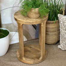 Load image into Gallery viewer, Round Wooden Accent Table
