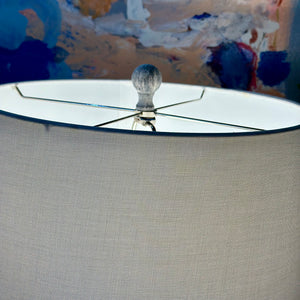 Whitewash Ribbed Lamp
