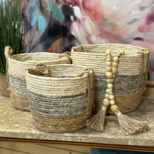 Load image into Gallery viewer, Lg Grey/Ivory Basket
