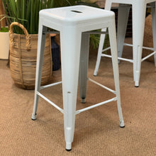 Load image into Gallery viewer, S/2 Blue Metal Barstool
