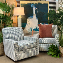 Load image into Gallery viewer, Blue Grid Swivel Glider
