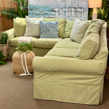 Load image into Gallery viewer, Rowe Green Slipcovered Sectional
