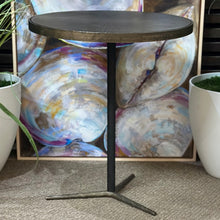 Load image into Gallery viewer, Textured Metal Side Table
