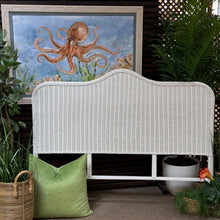Load image into Gallery viewer, Queen White Wicker Headboard
