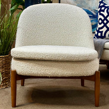 Load image into Gallery viewer, White Boucle Accent Chair
