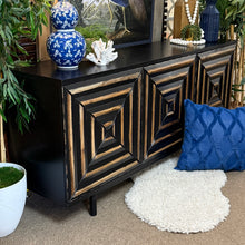 Load image into Gallery viewer, Black &amp; Gold 3DRW Cabinet
