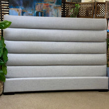 Load image into Gallery viewer, Grey Upholstered King Bed

