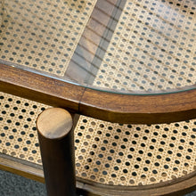 Load image into Gallery viewer, Cane/Glass Coffee Table
