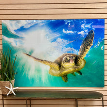 Load image into Gallery viewer, Vibrant Tempered Glass Sea Turtle
