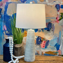 Load image into Gallery viewer, Whitewash Ribbed Lamp

