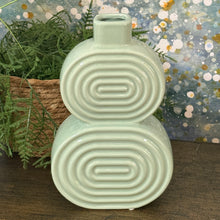 Load image into Gallery viewer, Seafoam Stacked Circles Vase
