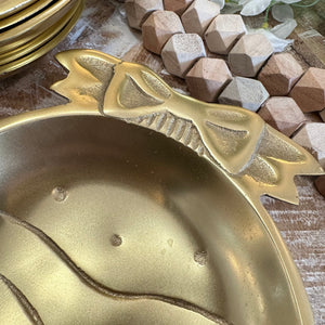 Gold Holiday Bulb Dish