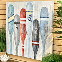 Load image into Gallery viewer, Numbered Raised Oars Art
