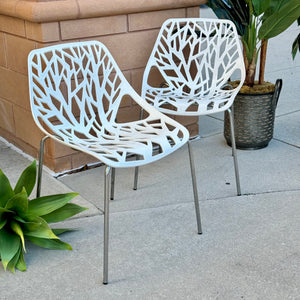 Outdoor White Dining Chair