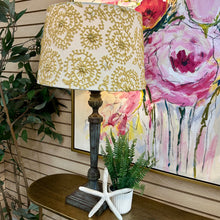 Load image into Gallery viewer, Metal Lamp w/ Yellow/White Shade
