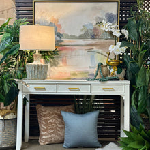 Load image into Gallery viewer, White Console/Desk w/ Gold Pulls
