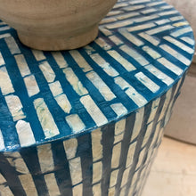 Load image into Gallery viewer, Blue  Round Capiz Table
