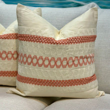 Load image into Gallery viewer, Pink Macrame Down Pillow
