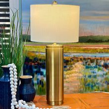 Load image into Gallery viewer, Gold Cylinder Lamp
