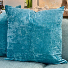 Load image into Gallery viewer, Turquoise Chenille Pillow
