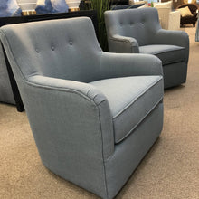 Load image into Gallery viewer, Powder Blue Swivel Chair
