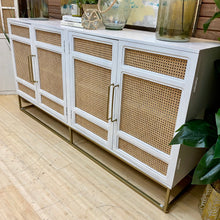 Load image into Gallery viewer, White 4DR Cane Cabinet
