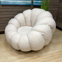 Load image into Gallery viewer, White Boucle Swivel Chair
