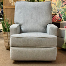 Load image into Gallery viewer, Powder Blue Swivel Recliner
