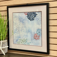 Load image into Gallery viewer, Framed Blue &amp; Orange Flower Art
