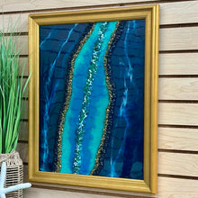 Load image into Gallery viewer, Gold Framed Resin Art
