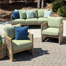 Load image into Gallery viewer, 3PC Beige/Green Outdoor Seating Set

