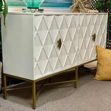 Load image into Gallery viewer, White Geometric Door Cabinet
