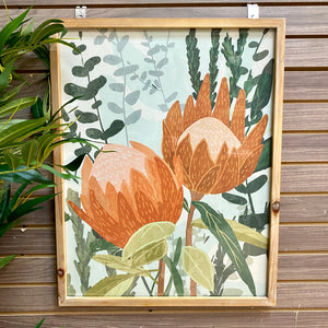 Framed Protea Art I