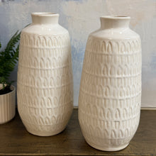 Load image into Gallery viewer, White Textured Vase
