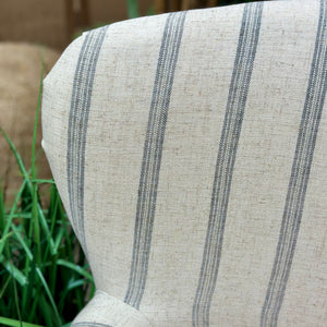 Linen Striped Accent Chair