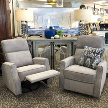 Load image into Gallery viewer, Grey Swivel Gliding Recliner

