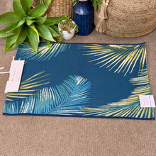 Load image into Gallery viewer, Blue Palm Indoor/Outdoor Rug
