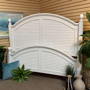 King White Shutter Poster Bed