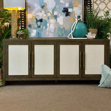 Load image into Gallery viewer, 4DR Wood/Woven Cabinet
