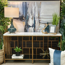 Load image into Gallery viewer, Marble Top Gold Console
