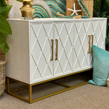 Load image into Gallery viewer, 50" White &amp; Gold Cabinet
