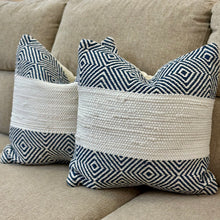 Load image into Gallery viewer, Blue Diamond Down Pillow
