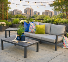 Load image into Gallery viewer, 3PC Aluminum Outdoor Seating set
