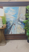 Load and play video in Gallery viewer, Hand Painted Sailboat Framed Art
