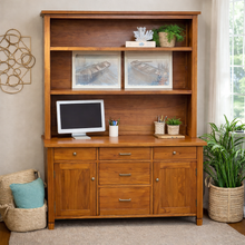 Load image into Gallery viewer, Crate &amp; Barrel Teak Office Hutch
