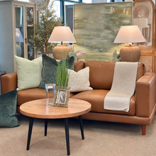 Load image into Gallery viewer, Modern Camel Leather Sofa

