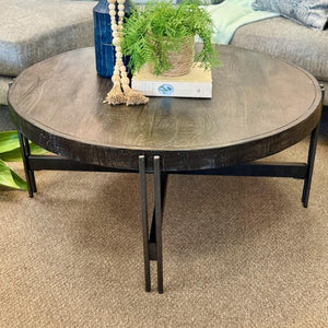 Rustic Round Coffee Table