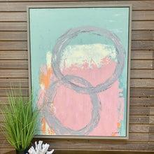 Load image into Gallery viewer, Pink/Sage Circles Abstract
