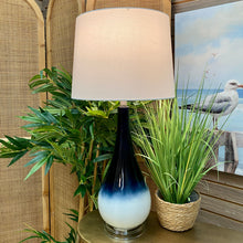 Load image into Gallery viewer, Dk Blue &amp; White Lamp
